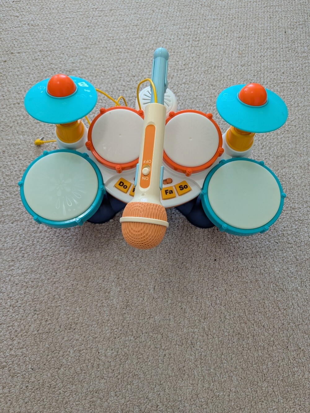 Kids Musical Drum Set with Microphone